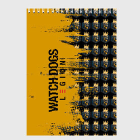 Скетчбук с принтом Watch Dogs Legion Skulls в Екатеринбурге, 100% бумага
 | 48 листов, плотность листов — 100 г/м2, плотность картонной обложки — 250 г/м2. Листы скреплены сверху удобной пружинной спиралью | 