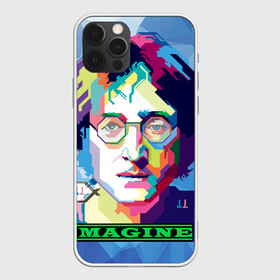 Чехол для iPhone 12 Pro с принтом Джон Леннон Imagine в Екатеринбурге, силикон | область печати: задняя сторона чехла, без боковых панелей | beatles | imagine | john | lennon | the beatles | битлз | битлы | группа | джон | купить | леннон | леннона | очки | рок н ролл | с группы | хиппи