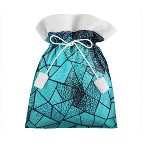 Подарочный 3D мешок с принтом НЕОНОВЫЙ ВИТРАЖ в Екатеринбурге, 100% полиэстер | Размер: 29*39 см | Тематика изображения на принте: витраж | капли воды | неон | стекло