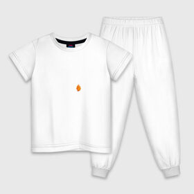Детская пижама хлопок с принтом Good Looking (белый) в Екатеринбурге, 100% хлопок |  брюки и футболка прямого кроя, без карманов, на брюках мягкая резинка на поясе и по низу штанин
 | 