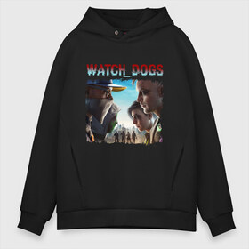 Мужское худи Oversize хлопок с принтом Watch dogs (Z) в Екатеринбурге, френч-терри — 70% хлопок, 30% полиэстер. Мягкий теплый начес внутри —100% хлопок | боковые карманы, эластичные манжеты и нижняя кромка, капюшон на магнитной кнопке | Тематика изображения на принте: black viceroys | ubisoft montreal | watch dogs | watchdogs | watch_dogs | взлом | делфорд уэйд | дефолт | джей би | джей би маркович | дэмиен брэнкс | клара лилл | куинн | лаки | лис | мститель | пирс | рэймонд кинни | сторожевые п