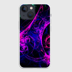Чехол для iPhone 13 mini с принтом GambaTR в Екатеринбурге,  |  | abstraction | colorful | dark | fractal | glow | patterns | shapes | tangled | texture | абстракция | запутанный | разноцветный | свечение | текстура | темный | узоры | формы | фрактал
