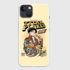 Чехол для iPhone 13 с принтом TITAN FLAKES Готовый завтрак по мотивам аниме в Екатеринбурге,  |  | anime | attack on titan | аниме | армин арлерт | атак он титан | атака на титанов | атака титанов | великаны | гарнизон | колоссальный | леви | легион разведки | лого | манга | микаса аккерман | разведкорпус