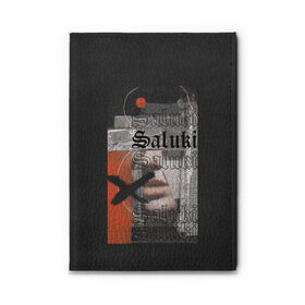 Обложка для автодокументов с принтом SALUKI в Екатеринбурге, натуральная кожа |  размер 19,9*13 см; внутри 4 больших “конверта” для документов и один маленький отдел — туда идеально встанут права | rap | saluki | saluki rap | рэп | рэпер | салюки