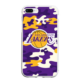 Чехол для iPhone 7Plus/8 Plus матовый с принтом LAKERS в Екатеринбурге, Силикон | Область печати: задняя сторона чехла, без боковых панелей | 24 lakers | kobe bryant | lakers | los angeles lakers | баскетбол. | коби брайант | лос анджелес лейкерс | лосанджелес лейкерс