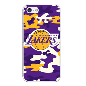 Чехол для iPhone 5/5S матовый с принтом LAKERS в Екатеринбурге, Силикон | Область печати: задняя сторона чехла, без боковых панелей | 24 lakers | kobe bryant | lakers | los angeles lakers | баскетбол. | коби брайант | лос анджелес лейкерс | лосанджелес лейкерс