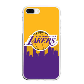 Чехол для iPhone 7Plus/8 Plus матовый с принтом LOS ANGELES LAKERS в Екатеринбурге, Силикон | Область печати: задняя сторона чехла, без боковых панелей | Тематика изображения на принте: 24 lakers | kobe bryant | lakers | los angeles lakers | баскетбол. | коби брайант | лос анджелес лейкерс | лосанджелес лейкерс