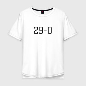 Мужская футболка хлопок Oversize с принтом 29-0 Хабиб Нурмагомедов в Екатеринбурге, 100% хлопок | свободный крой, круглый ворот, “спинка” длиннее передней части | 