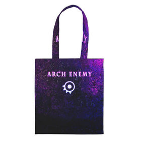 Сумка 3D повседневная с принтом Arch Enemy. Neon logo в Екатеринбурге, 100% полиэстер | Плотность: 200 г/м2; Размер: 34×35 см; Высота лямок: 30 см | archenemy | band | bodom | deathmetal | electroguitars | guitars | hard rock | legends | metal | metalhead | progressive | rock | rock legends | rockon | shred | trash | гитары | метал | металхед | рок | рок легенды | рокконцерт | тяжеляк | хардрок