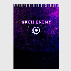 Скетчбук с принтом Arch Enemy. Neon logo в Екатеринбурге, 100% бумага
 | 48 листов, плотность листов — 100 г/м2, плотность картонной обложки — 250 г/м2. Листы скреплены сверху удобной пружинной спиралью | Тематика изображения на принте: archenemy | band | bodom | deathmetal | electroguitars | guitars | hard rock | legends | metal | metalhead | progressive | rock | rock legends | rockon | shred | trash | гитары | метал | металхед | рок | рок легенды | рокконцерт | тяжеляк | хардрок