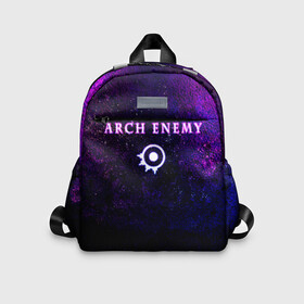 Детский рюкзак 3D с принтом Arch Enemy. Neon logo в Екатеринбурге, 100% полиэстер | лямки с регулируемой длиной, сверху петелька, чтобы рюкзак можно было повесить на вешалку. Основное отделение закрывается на молнию, как и внешний карман. Внутри дополнительный карман. По бокам два дополнительных кармашка | archenemy | band | bodom | deathmetal | electroguitars | guitars | hard rock | legends | metal | metalhead | progressive | rock | rock legends | rockon | shred | trash | гитары | метал | металхед | рок | рок легенды | рокконцерт | тяжеляк | хардрок