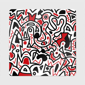 Магнит виниловый Квадрат с принтом Африканский хаос в Екатеринбурге, полимерный материал с магнитным слоем | размер 9*9 см, закругленные углы | minimal | абстракция | креатив | минимализм | текстуры
