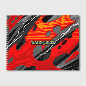 Альбом для рисования с принтом Watch Dogs Recing в Екатеринбурге, 100% бумага
 | матовая бумага, плотность 200 мг. | dogs | legion | logo | text | watch | взлом | игра | легион | лого | символ | текст | хак | хакер | хакеры