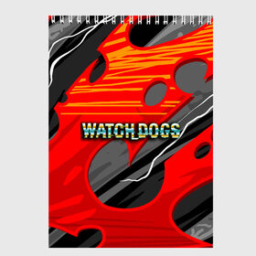 Скетчбук с принтом Watch Dogs Recing в Екатеринбурге, 100% бумага
 | 48 листов, плотность листов — 100 г/м2, плотность картонной обложки — 250 г/м2. Листы скреплены сверху удобной пружинной спиралью | dogs | legion | logo | text | watch | взлом | игра | легион | лого | символ | текст | хак | хакер | хакеры