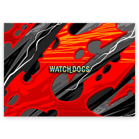 Поздравительная открытка с принтом Watch Dogs Recing в Екатеринбурге, 100% бумага | плотность бумаги 280 г/м2, матовая, на обратной стороне линовка и место для марки
 | dogs | legion | logo | text | watch | взлом | игра | легион | лого | символ | текст | хак | хакер | хакеры