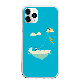 Чехол для iPhone 11 Pro Max матовый с принтом ОБИТАТЕЛИ АНТАРКТИКИ в Екатеринбурге, Силикон |  | белый медведь | воздушный змей | детский рисунок | мультяшный персонаж | небо голубое | облака | пингвин | рисунок