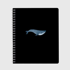 Тетрадь с принтом Киты мечтают в Екатеринбурге, 100% бумага | 48 листов, плотность листов — 60 г/м2, плотность картонной обложки — 250 г/м2. Листы скреплены сбоку удобной пружинной спиралью. Уголки страниц и обложки скругленные. Цвет линий — светло-серый
 | большая рыба | большой кит | водный | водяной | волны | глубина | кит | кит мечтает | киты | киты мечтают | мечта | мечта китов | мечтатели | море | морские жители | морское царство | океан | под водой