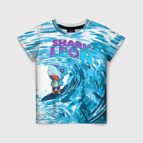 Детская футболка 3D с принтом Brawl STARS (surfing) в Екатеринбурге, 100% гипоаллергенный полиэфир | прямой крой, круглый вырез горловины, длина до линии бедер, чуть спущенное плечо, ткань немного тянется | brawl | break dance | leon | moba | stars | supercell | surfing | игра | коллаборация | коллаж | паттерн