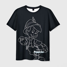 Мужская футболка 3D с принтом Пиноккио в Екатеринбурге, 100% полиэфир | прямой крой, круглый вырез горловины, длина до линии бедер | disney | pinocchio | vdkimel | дисней | пиноккио