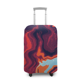Чехол для чемодана 3D с принтом ABSTRACTION в Екатеринбурге, 86% полиэфир, 14% спандекс | двустороннее нанесение принта, прорези для ручек и колес | абстрактный | абстракция | геометрический рисунок | геометрия | корея | краски | красная | красный | кружево | неон | оранжевая | оранжевый | рисунок | текстура | узор | цвет | цвета | черная | черный