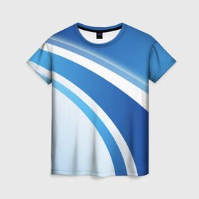 Женская футболка 3D с принтом Спорт в Екатеринбурге, 100% полиэфир ( синтетическое хлопкоподобное полотно) | прямой крой, круглый вырез горловины, длина до линии бедер | абстракция | полоски