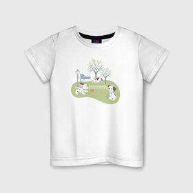 Детская футболка хлопок с принтом 101 Dalmatians в Екатеринбурге, 100% хлопок | круглый вырез горловины, полуприлегающий силуэт, длина до линии бедер | Тематика изображения на принте: 101 dalmatians | 101 далматинец | disney | vdkimel | дисней