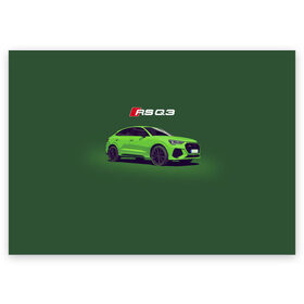 Поздравительная открытка с принтом AUDI RS Q3 (Z) в Екатеринбурге, 100% бумага | плотность бумаги 280 г/м2, матовая, на обратной стороне линовка и место для марки
 | audi | auto | perfomance | q3 | rs | rs q3 | rsq3 | sport | авто | автомобиль | автомобильные | ауди | бренд | ку 3 | ку3 | марка | машины | перфоманс | рс | спорт