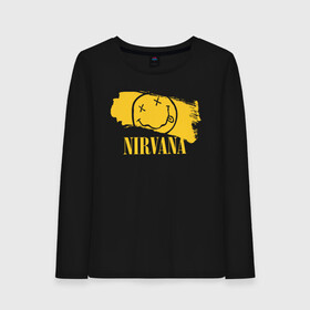 Женский лонгслив хлопок с принтом Nirvana в Екатеринбурге, 100% хлопок |  | alternative rock | american | grunge | music | nirvana | rock | rock band | usa | альтернативный рок | американская | гранж | музыка | рок | рок группа | сша