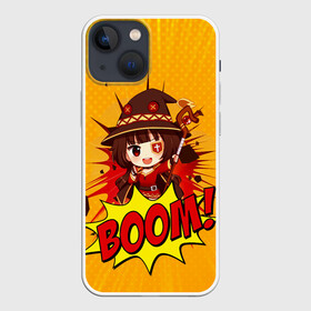 Чехол для iPhone 13 mini с принтом Мегумин BOOM в Екатеринбурге,  |  | konosuba | megumin | взрыв | да будет благословенен этот прекрасный мир | коносуба | маг | мегумин