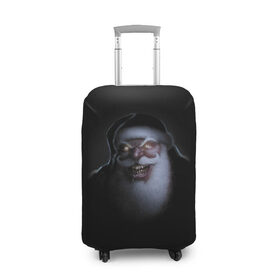 Чехол для чемодана 3D с принтом Very bad Santa в Екатеринбурге, 86% полиэфир, 14% спандекс | двустороннее нанесение принта, прорези для ручек и колес | Тематика изображения на принте: beard | jaw | moustache | new year | saliva | santa claus | teeth | борода | дед мороз | зубы | новый год | пасть | санта клаус | слюна | усы