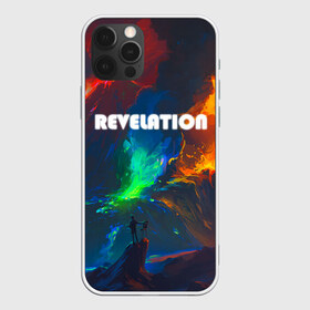 Чехол для iPhone 12 Pro Max с принтом REVELATION в Екатеринбурге, Силикон |  | апокалипсис | брызги красок | извержение вулкана | контраст | лава | неоновый краски | ночное небо | разные краски | эпичная иллюстрация