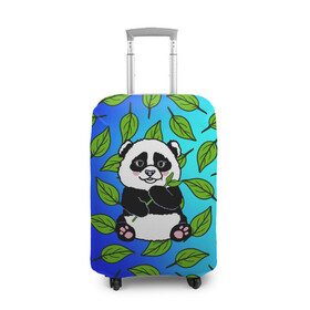 Чехол для чемодана 3D с принтом Панда в Екатеринбурге, 86% полиэфир, 14% спандекс | двустороннее нанесение принта, прорези для ручек и колес | baby | bear | kawaii | teddy | бамбук | ветки | животные | игрушка | каваи | китай | коала | листья | малыш | медведь | медвежата | медвежонок | мультяшный | панда | пандочка | плюшевый | подарок | природа | пушистый