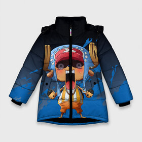 Зимняя куртка для девочек 3D с принтом One Piece Тони Чоппер в Екатеринбурге, ткань верха — 100% полиэстер; подклад — 100% полиэстер, утеплитель — 100% полиэстер. | длина ниже бедра, удлиненная спинка, воротник стойка и отстегивающийся капюшон. Есть боковые карманы с листочкой на кнопках, утяжки по низу изделия и внутренний карман на молнии. 

Предусмотрены светоотражающий принт на спинке, радужный светоотражающий элемент на пуллере молнии и на резинке для утяжки. | one piece | аниме | обезьяна д. луффи | олень | тони | тони чоппер