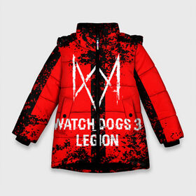 Зимняя куртка для девочек 3D с принтом Watch Dogs Legion в Екатеринбурге, ткань верха — 100% полиэстер; подклад — 100% полиэстер, утеплитель — 100% полиэстер. | длина ниже бедра, удлиненная спинка, воротник стойка и отстегивающийся капюшон. Есть боковые карманы с листочкой на кнопках, утяжки по низу изделия и внутренний карман на молнии. 

Предусмотрены светоотражающий принт на спинке, радужный светоотражающий элемент на пуллере молнии и на резинке для утяжки. | esport | games | watch dogs: legion | боевик | вотч догс легион | игроки | игролюбители | игроманы | игры | киберспорт | сторожевые псы | эйден пирс