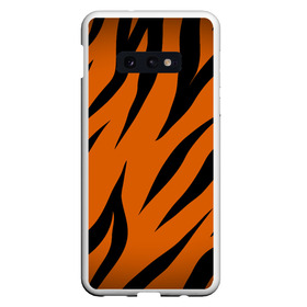 Чехол для Samsung S10E с принтом Текстура тигра в Екатеринбурге, Силикон | Область печати: задняя сторона чехла, без боковых панелей | Тематика изображения на принте: кожа тигра | расцветка тигра | текстура | тигр