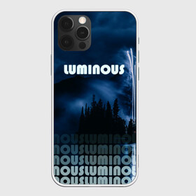 Чехол для iPhone 12 Pro Max с принтом LUMINOUS в Екатеринбурге, Силикон |  | неоновый принт | ночная атмосфера | ночное небо | ночной лес | темные облака | туман | фейерверк