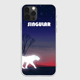 Чехол для iPhone 12 Pro Max с принтом SINGULAR в Екатеринбурге, Силикон |  | Тематика изображения на принте: алый закат | звездное небо | неоновый тигр | ночное небо | тигр на закате