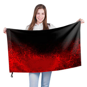 Флаг 3D с принтом КРАСНО-ЧЕРНЫЙ ГРАДИЕНТ в Екатеринбурге, 100% полиэстер | плотность ткани — 95 г/м2, размер — 67 х 109 см. Принт наносится с одной стороны | black | blood | fire | red | stars | градиент | звезды | красный | кровь | огонь | текстуры | узор | черный