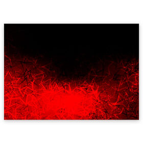 Поздравительная открытка с принтом КРАСНО-ЧЕРНЫЙ ГРАДИЕНТ в Екатеринбурге, 100% бумага | плотность бумаги 280 г/м2, матовая, на обратной стороне линовка и место для марки
 | black | blood | fire | red | stars | градиент | звезды | красный | кровь | огонь | текстуры | узор | черный