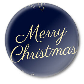 Значок с принтом merry christmas, рождество в Екатеринбурге,  металл | круглая форма, металлическая застежка в виде булавки | Тематика изображения на принте: 
