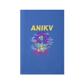 Обложка для паспорта матовая кожа с принтом ANIKV в Екатеринбурге, натуральная матовая кожа | размер 19,3 х 13,7 см; прозрачные пластиковые крепления | anika | anikv | аника | анна пурцен | было или нет | песни