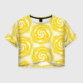Женская футболка Crop-top 3D с принтом Ланьлин Цзинь в Екатеринбурге, 100% полиэстер | круглая горловина, длина футболки до линии талии, рукава с отворотами | 