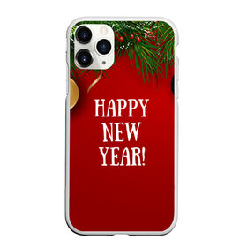 Чехол для iPhone 11 Pro Max матовый с принтом Happy New Year! в Екатеринбурге, Силикон |  | Тематика изображения на принте: 