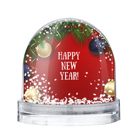 Снежный шар с принтом Happy New Year! в Екатеринбурге, Пластик | Изображение внутри шара печатается на глянцевой фотобумаге с двух сторон | 