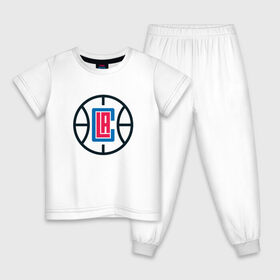 Детская пижама хлопок с принтом Los Angeles Clippers в Екатеринбурге, 100% хлопок |  брюки и футболка прямого кроя, без карманов, на брюках мягкая резинка на поясе и по низу штанин
 | angeles | clippers | los | nba | анджелес | баскетбол | клипперс | лос | нба