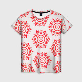 Женская футболка 3D с принтом Цишань Вэнь в Екатеринбурге, 100% полиэфир ( синтетическое хлопкоподобное полотно) | прямой крой, круглый вырез горловины, длина до линии бедер | вэнь жохань | вэнь нин | магистр дьявольского культа | солнце | узор | цишань вэнь