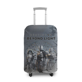Чехол для чемодана 3D с принтом Destiny 2: Beyond Light в Екатеринбурге, 86% полиэфир, 14% спандекс | двустороннее нанесение принта, прорези для ручек и колес | destiny 2: beyond light | европа | игра | спутник | шутер | юпитера