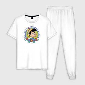 Мужская пижама хлопок с принтом Pinocchio в Екатеринбурге, 100% хлопок | брюки и футболка прямого кроя, без карманов, на брюках мягкая резинка на поясе и по низу штанин
 | disney | pinocchio | vdkimel | дисней | пиноккио