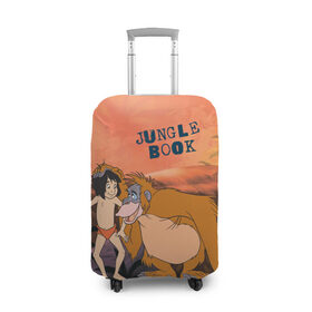 Чехол для чемодана 3D с принтом Mowgli в Екатеринбурге, 86% полиэфир, 14% спандекс | двустороннее нанесение принта, прорези для ручек и колес | akela | bagheera | baloo | disney | jungle book | kaa | mowgli | raksha | shere khan | vdgerir | акела | багира | балу | дисней | каа | маугли | шерхан