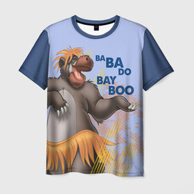 Мужская футболка 3D+ с принтом Baloo в Екатеринбурге, 100% микрофибра | круглый вырез горловины, длина до линии бедер | akela | bagheera | baloo | disney | jungle book | kaa | mowgli | raksha | shere khan | vdgerir | акела | багира | балу | дисней | каа | маугли | шерхан